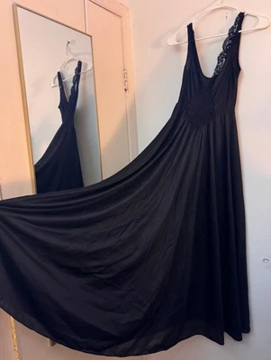 Vintage OLGA Camisón Vestido Sin Mangas Grande Glamour Capricho Hada Barrido Completo 92270 Foto 1 de 4