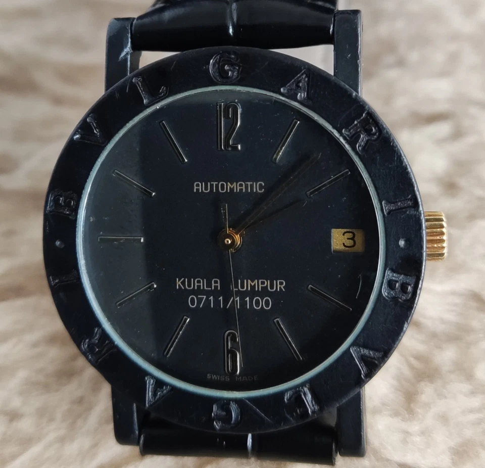 BVLGARI Carbono ORO KUALA LUMPUR Edición Limitada. Reloj Hombre 1100 MADE AUTOMÁTICO 34mm - Imagen 1 de 4
