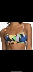 NWT Roxy Swimwear Color Jam Bralette Style Tropical Bikini Top Medium - Picture 1 of 4