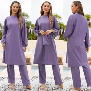 Traje de baño musulmán modesto para mujer cubierta completa Burkini ropa de playa traje de baño traje de baño - Imagen 1 de 23