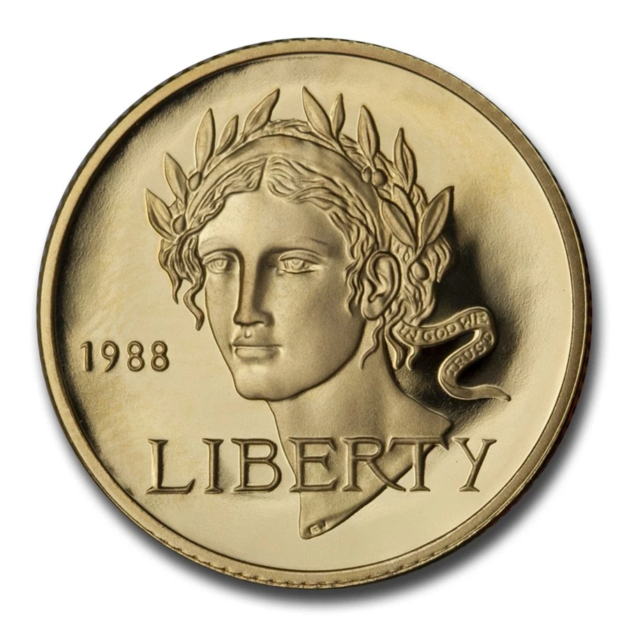 1988-W Gold $5 Commem Olympic Proof (Capsule Only) - Image 1 of 2