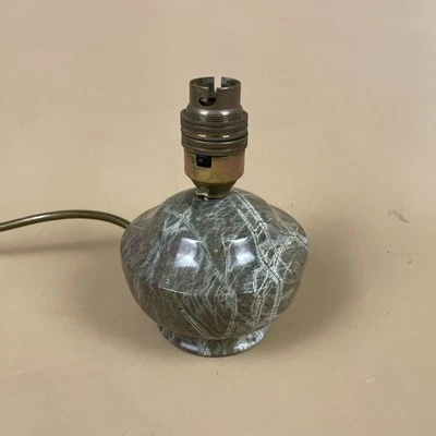 Cornish Serpentine Stone Table Lamp Small Light Green Vintage Mid Century - Image 1 of 4