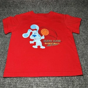 Blue's Clues Basketball Nickelodeon Size 5T Vintage Y2K 2003 Kids Red Tshirt - Picture 1 of 7