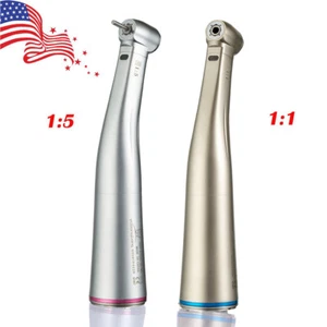Dental 1:5 1:1 Electric Fiber Optic LED Contra Angle Handpiece F/ NSK - Picture 1 of 39