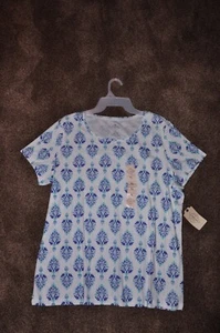 Ladies NWT St John's Bay 100% Cotton pullover Top - Size Large - FLASH SALE - Picture 1 of 2