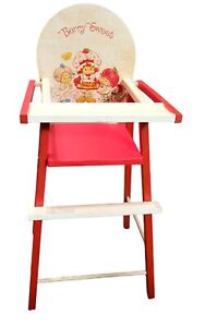 Vtg 1983 Strawberry Shortcake Berry Sweet Baby Doll High Chair
