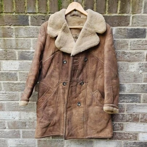 Debenhams Vintage Shearling Coat | Sheepskin Jacket - Picture 1 of 6