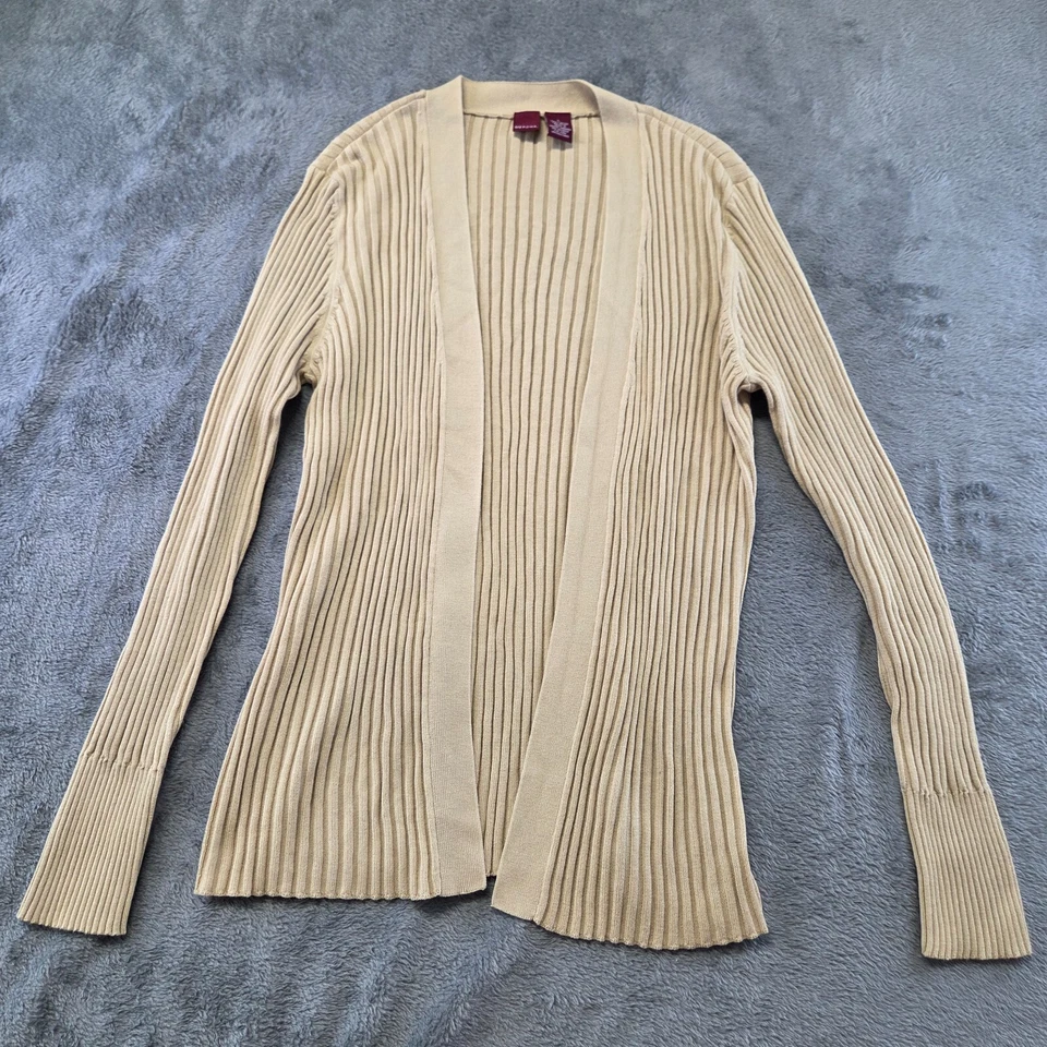 Merona Cardigan  Sweater Womens Size Large Beige Knit Long Sleeve Open Front - Image 1 of 4