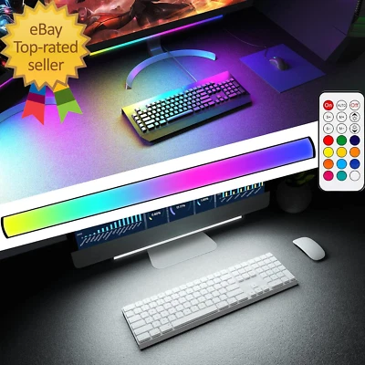 Under Monitor Light Bar RGB Screenbar Light Desk Lamp Computer Dimmable - Image 1 of 4