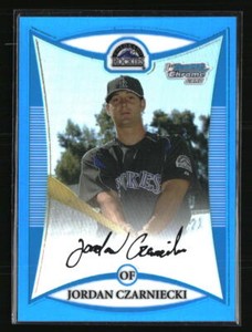 Jordan Czarniecki /150 2008 Bowman Chrome Prospects Blue Refractors #BCP77