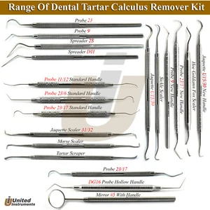 Dental Calculus Plaque Teeth Tartar Cleaning Tools Kit Basic Examination Sets - Picture 1 of 16