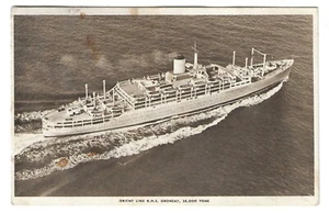 GIBRALTAR / SHIPPING - RMS ORONSAY Orient Line Postcard 1953 GIBRALTAR to UK - Picture 1 of 2