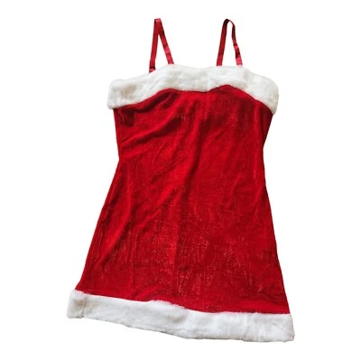Sexy conjunto de 5 piezas de disfraz de Papá Noel de terciopelo para mujer talla grande Foto 1 de 4