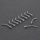 10X Rhinestone Surgical Steel Screw Nose Hoop Ring Studs Body Piercing Jewelry #