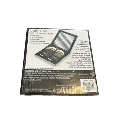 NEW Makeover Essentials Lashing Out Eyeshadow Eyelash Girls Night Out Tin Case - Image 1 of 4