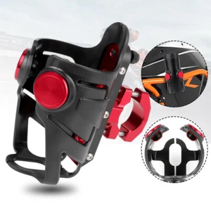 Adjustable Motorcycle Handlebar Cup Holder Mount Drink Water Bottle for Bike ATV - Picture 1 of 11
