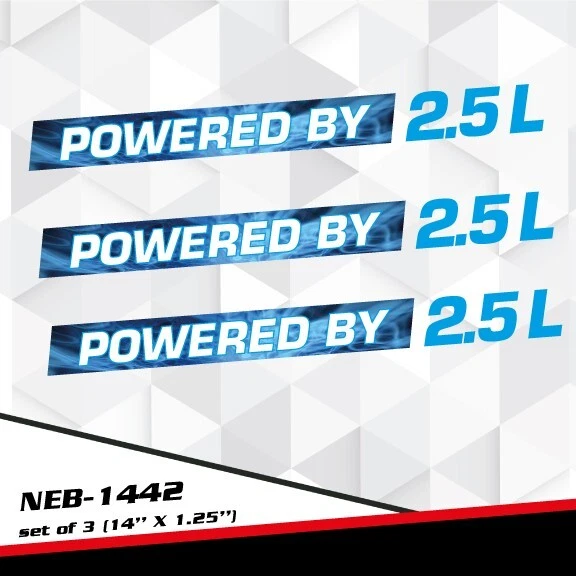 POWERED BY 2.5L Decal Sticker for FUSION MKZ WRX TT GOLF JETTA PASSAT BMW 1442 — 第 1/1 张图片