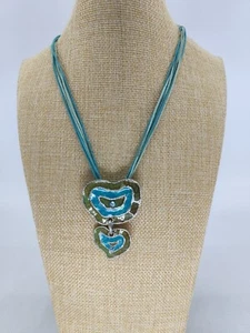 COLLIER FANTAISIE BLEU TURQUOISE - Foto 1 di 2