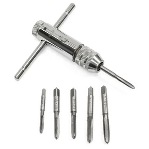 Gewindebohrer Set 7tlg. Ratsche Werkzeughalter Gewinde M4 – M6 Windeisen Knarre - Bild 1 von 3