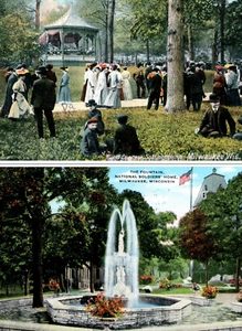 1908 1948 Civil War Veteran Soldiers Home Band Concert Milwaukee WI Postcard LOT - Picture 1 of 5