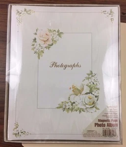 Álbum de fotos de boda con ramo apreciado tiene capacidad para 72 - 4" x 6" fotografías - Imagen 1 de 4