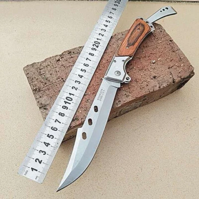 Wholesale 12PC Outdoor Large Camping Fishing hunting Folding Knife&Nylon sleeve - image 1 of 4