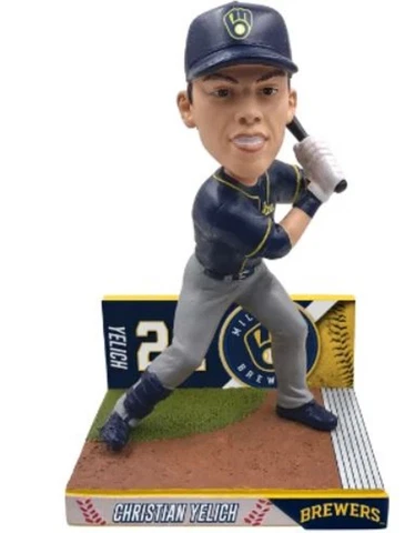 Christian Yelich (Milwaukee Brewers) 2022 MLB Big Ticket Series Bobblehead Cover