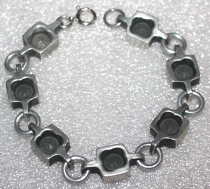 R. Tennesmed of Sweden Pewter Modernist 7.5" Bracelet Jewelry - Picture 1 of 6