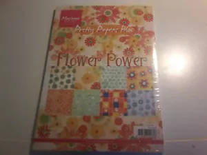 PRETTY PAPERS BLOC FOR  SCRAPBOOKING NEW FLOWER POWER 32 SHEETS  - Picture 1 of 1