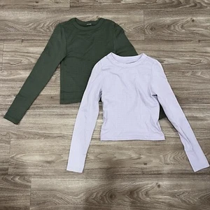 Waffle Knit Long Sleeve Shirt XS - Picture 1 of 5