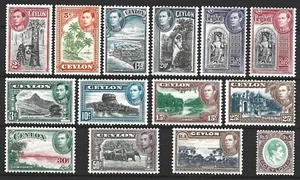 CEYLON KGV1 1938-49 SET MINT - Picture 1 of 2