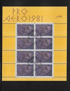 Switzerland Swiss Helvetia 1981 SC# B479 sheet of 8 used first day cancel CTO - Picture 1 of 1
