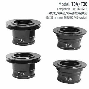 MTB Hub End Cap Adapter T34+T36 XD/HG Pair For 2023 Year's Koozer XM390 460 490 - Picture 1 of 4