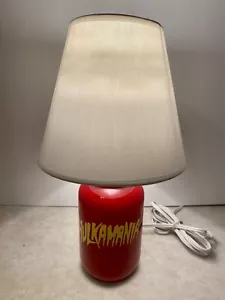 SELTENE Hulkamania Hulk Hogan WWE WWF Wrestling rot/gelb Einmaurerglas Tischlampe - Bild 1 von 13