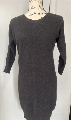 CYNTHIA ROWLEY 100% 2 CAPAS CACHEMIR Gris Suéter VESTIDO TÚNICA Talla XS Suave Foto 1 de 4