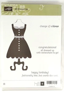 Stampin' Up All Dressed Up Gummistempelset NEU Kleid Geburtstag Somewhere to Go - Bild 1 von 2