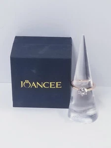 Joancee Round Cut White Sapphire Rose Gold 925 Sterling Silver Ring sz 6 - Picture 1 of 6