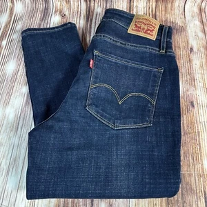 Levi's 721 HIGH RISE SKINNY Womens Size 30 Blue Jeans Denim Pants 28x30 - Picture 1 of 11