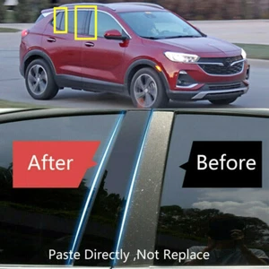 Decal Covers Fit For 2020-2025 Buick Encore GX Black Pillar Posts Door Trim 6pc - Imagen 1 de 6