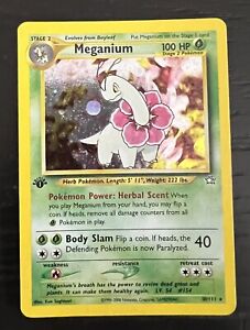 Meganium Neo Genesis 10/111 Holo Rare 1st Edition Pokémon TCG Lightly Played