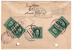 CHECOSLOVAQUIA, 1927, CUBIERTA A ARGENTINA, PERFORADA - Imagen 1 de 2