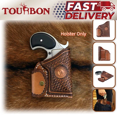 Tourbon Belt Pocket Holster Fit 22Mag NAA Mini Revolver Derringer w/Ammo Holder