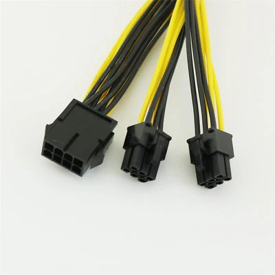 PCI-E 6+2 Pin 8Pin auf Dual 6 Pin PCI Express Netzteil Y Splitter Kabel 20cm - Bild 1 von 4