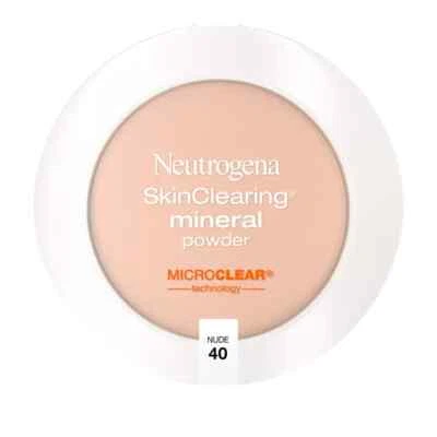 Neutrogena SkinClearing Mineral Acne Face Powder, Nude 40, 0.38 oz.. - Image 1 of 4