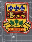 Vintage Quebec Canada Chenille Felt Patch Heraldic Shield Crest Coat of Arms QC