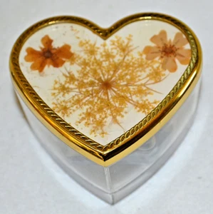 Vintage 1992 The San Francisco Music Box Company, herzförmige - Trockenblumen - Bild 1 von 6
