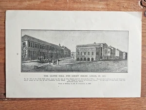 The Cloth Hall and Court House, Leeds - Antique Print - 1926 - Picture 1 of 1