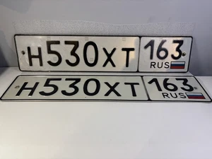 Russland russisches Nummernschild Paar original gebrauchter Zustand - Staatscode 163 - Bild 1 von 4