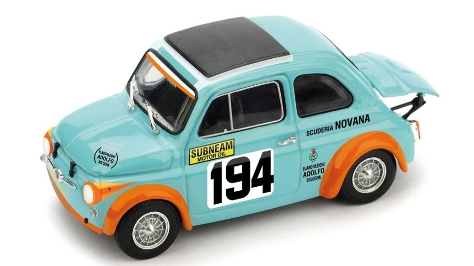 1/43 BRUMM - FIAT - ABARTH 500 595SS SCUDERIA NOVANA N 194 RALLY R498-UPD-2025