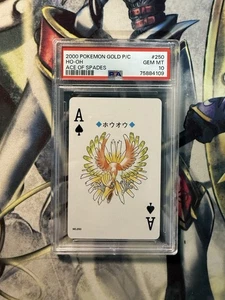 2000 Pokemon Gold Playing Cards Ho-Oh Ace of Spades #250 PSA 10 Gem Mint - Picture 1 of 2